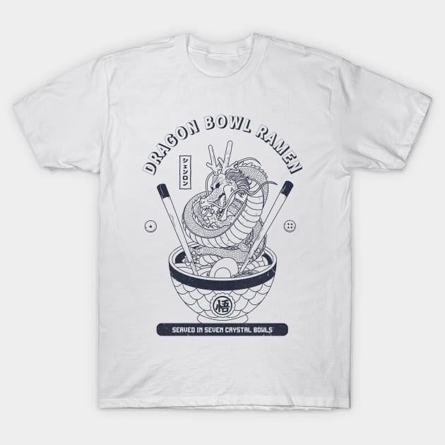 dragon bowl ramen T-Shirt by redwane